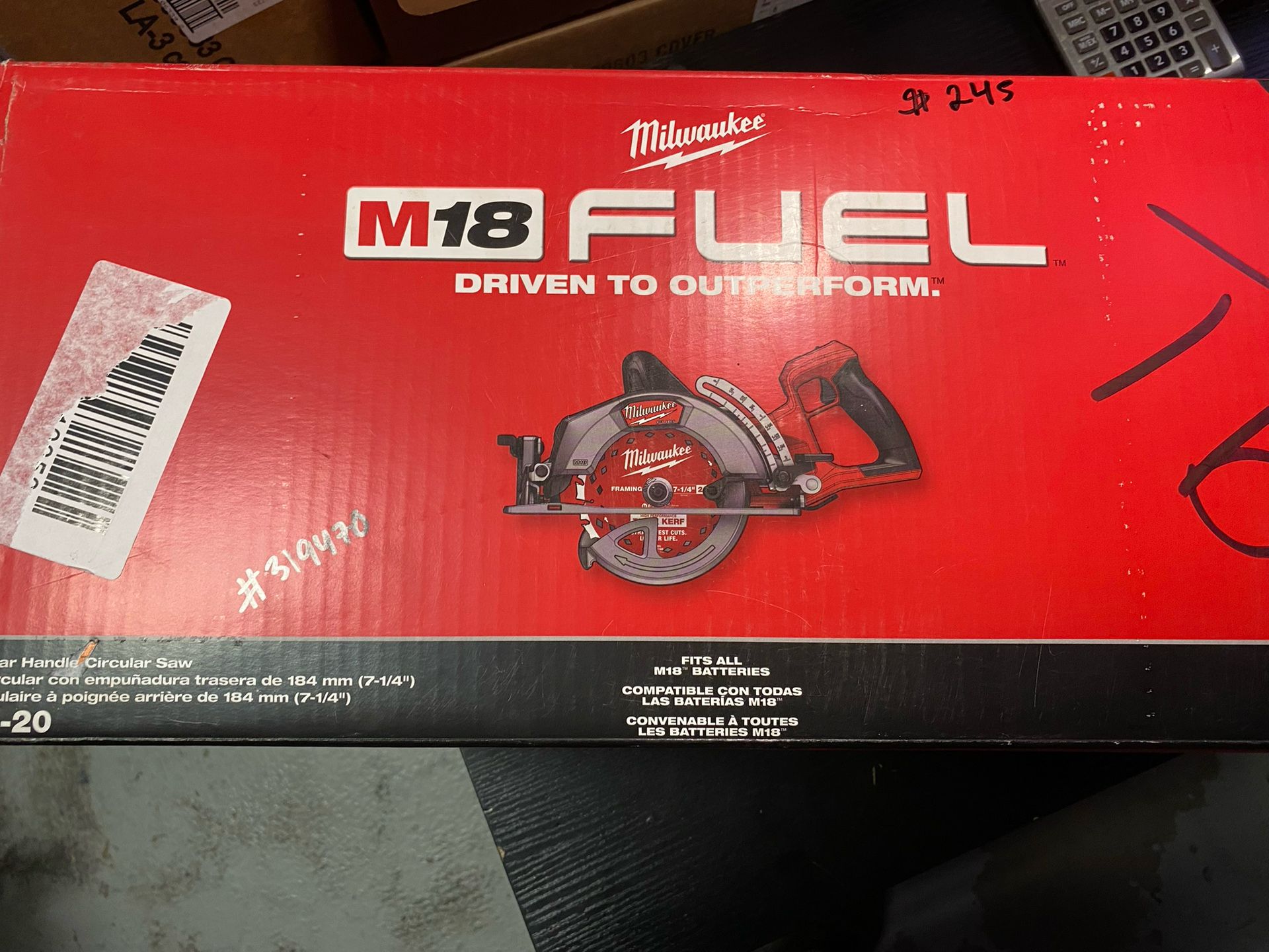 Milwaukee M18 FUEL 18V Lithium-Ion Cordless 7-1/4 in. Rear Handle Circular Saw (Tool-Only)