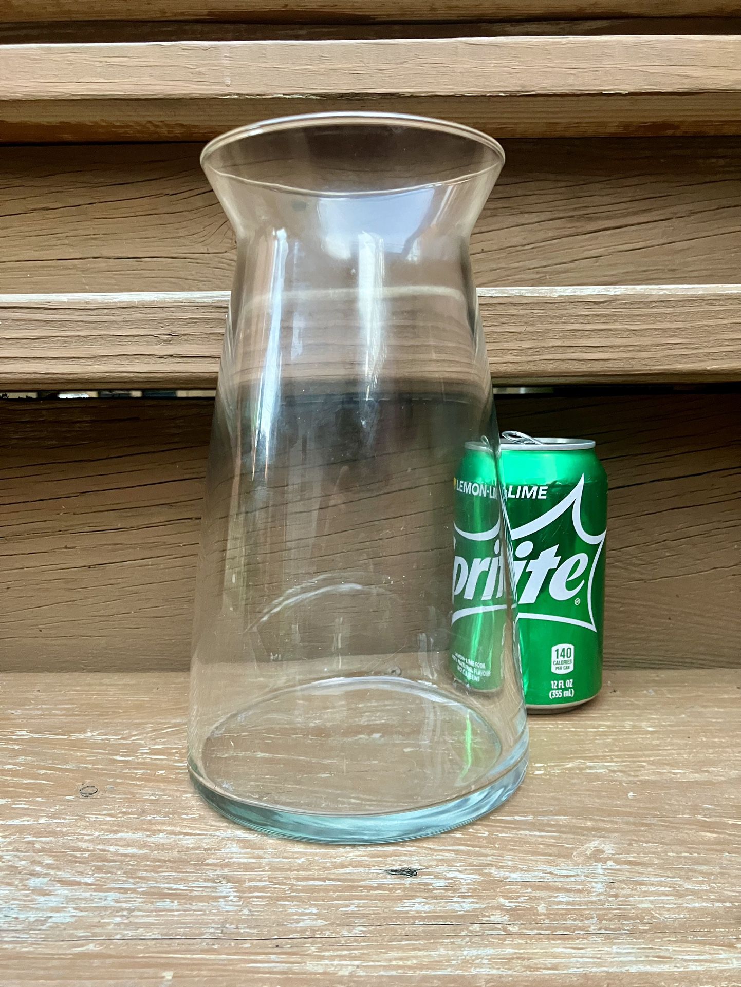 9” Clear Glass Flower Vase - Excellent Condition