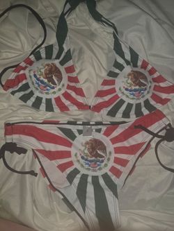 Mexican flag bikini, size small, brand new