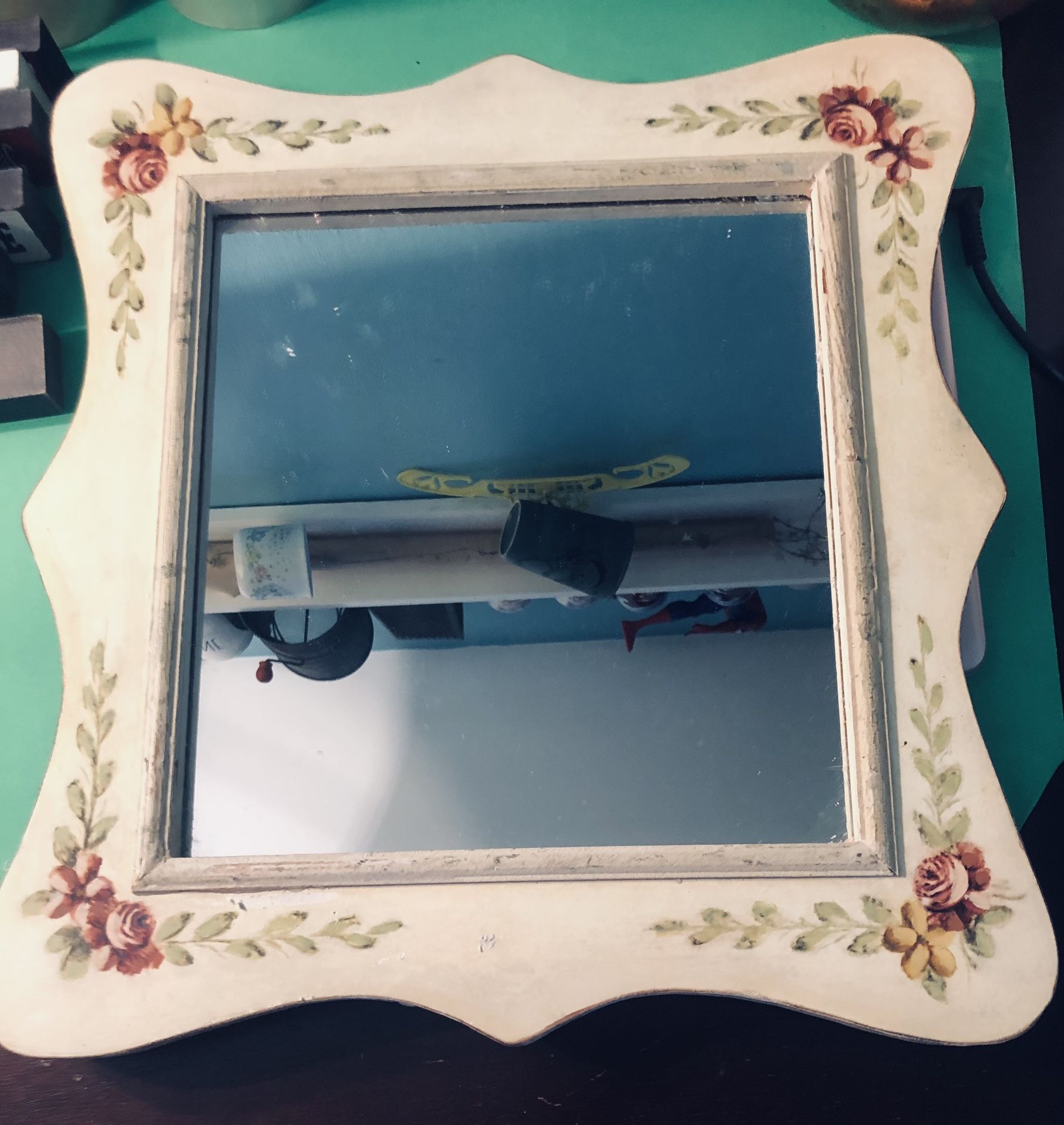 Vintage hand painted Mirror