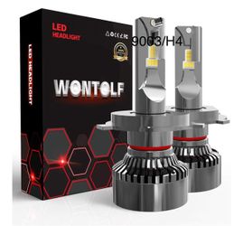 H4 /9003 LED Headlight Bulb 120W 20000LM High Power Super Bright CSP Chips Conversion Kit 6000K Cool White Adjustable Beam