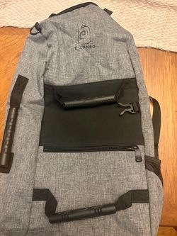 E-Zoned Gray Skateboard Backpack Carry Bag