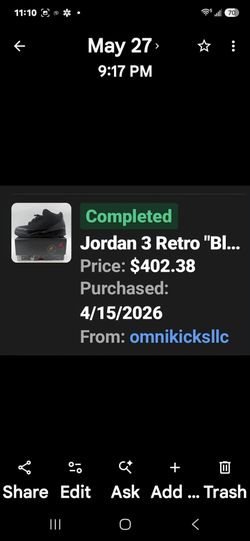 Air Jordan 3 "Black Cat"
