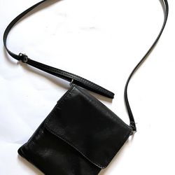 Black Leather Shoulder Purse