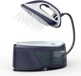 Steam Iron for Clothes,1500W Professional Steam Station,67.62oz Water Tank,Auto Shutoff,Self-Clean,ECO Mode, Iron Steamer with Ceramic Soleplate for V