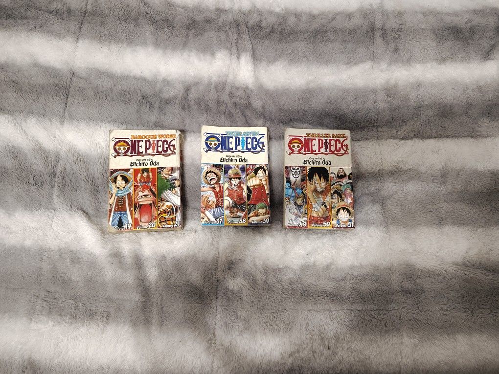 Baroque Works One Piece Story And Art By Eiichiro Oda Vol: 19, 20, 21, Thriller Bark One Piece Vol: 49, 50, 51, Water Seven One Piece Vol: 37,38,39