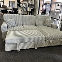 Sleeper Sofa With Reversible Storage Chaise 