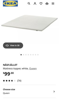 IKEA thin mattress, booster pad（white, Queen）
