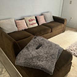 CHOCOLATE SECTIONAL SOFA FOR SALE! (LEFT)