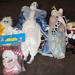 Antique 1940s Porcelain Dolls And 80s Porcelain Dolls Lot