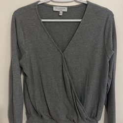 Gray Bohemian Wrap Blouse - Size Small - Never Worn