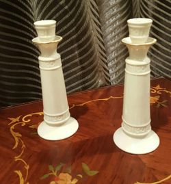 lenox candle holders gold trim