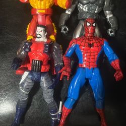 Action Figures ; Iron Man, War Machine , Spider-Man And Sinister 