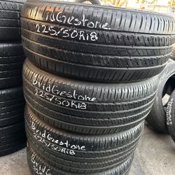 225/50R18 Bridgestone Set Of Used Great Condition Installed And Balanced 1 Month Warranty
