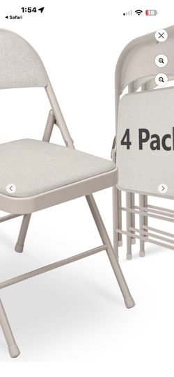 Set a four padded folding chair