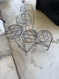Metal plant stands (3)