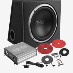 Belva 1-12” 600 Watt Single 12inch Car Subwoofer System With Ported Enclosure