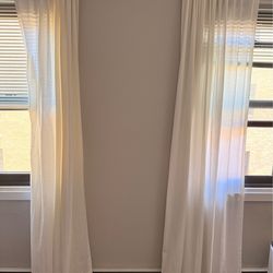 White Linen Curtains (6 panels)