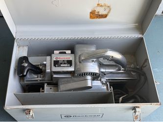 Vintage Rockwell Model 653 EHD Versa-Plane Planer Orig Metal Case
