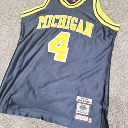 Authentic Chris Webber Michigan Jersey - Large