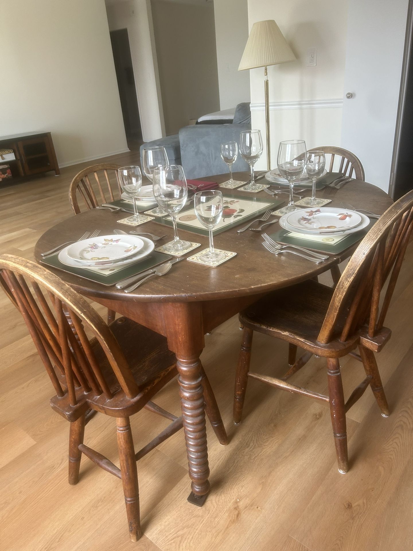 Antique Table And Chairs
