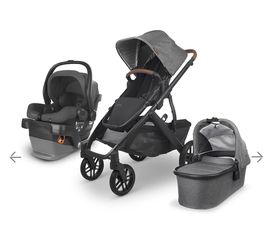 Used - LIKE NEW UPPAbaby Vista V2 Stroller + Mesa V2 Infant Carseat COMPLETE Bundle - Greyson (Charcoal Melange)