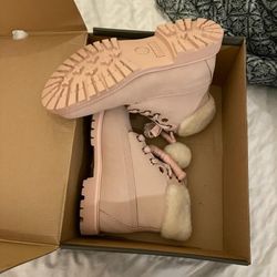 Woman Pink Timberland Boots Sz-10