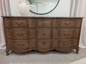 French Provincial 9-Drawer Wood Dresser