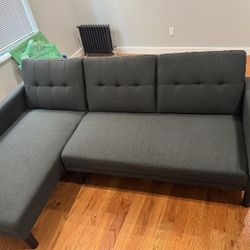 Gray Sectional Sofa with Chaise