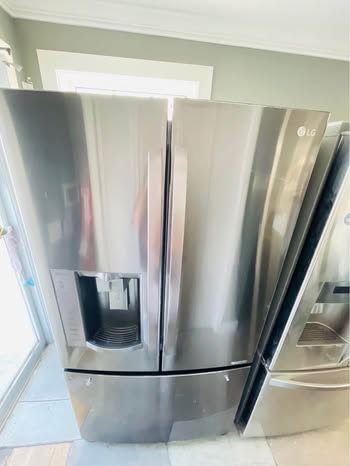 LG French Door Refrigerator Black Stainless Steel Color (some Scratches)