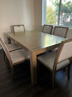 dining table and 6 chairs