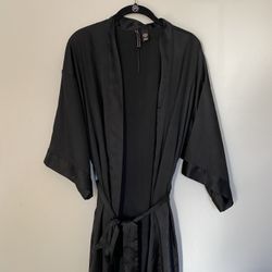 Victoria’s Secret Black Silk Robe