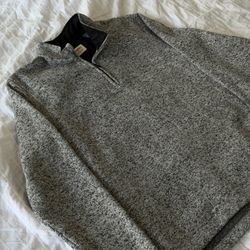 Wrangler men’s grey quarter zip up size m