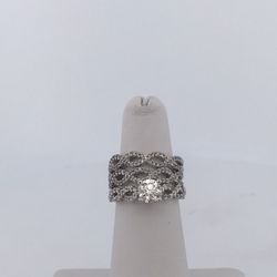 14k White gold 1.60ct Diamond ring set size 5.25
