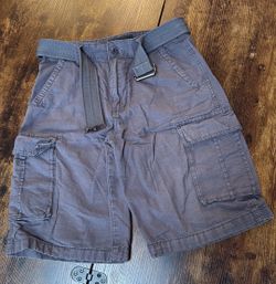 Men’s Beverly Hills Polo Club Cargo Shorts, Gray “M”
