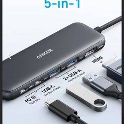 Anker 5 In 1 Usb-c Hub, New, Financing Available 