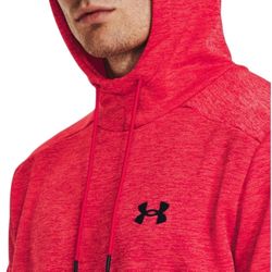 Under Armour Mens Red Sweatshirt Hoodie Medium Loose Fit