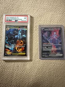 PSA 9 phantasmal flames Charizard  and raw destined rivals  mewtwo
