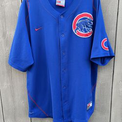 Team Nike Fit Dry Chicago Cubs MLB Blue Jersey Size XL Xtra Large