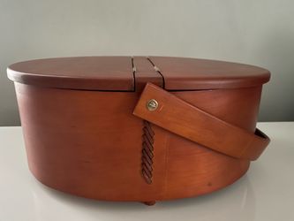 Wooden Oval Shaker Style Sewing Box Caddy🪡