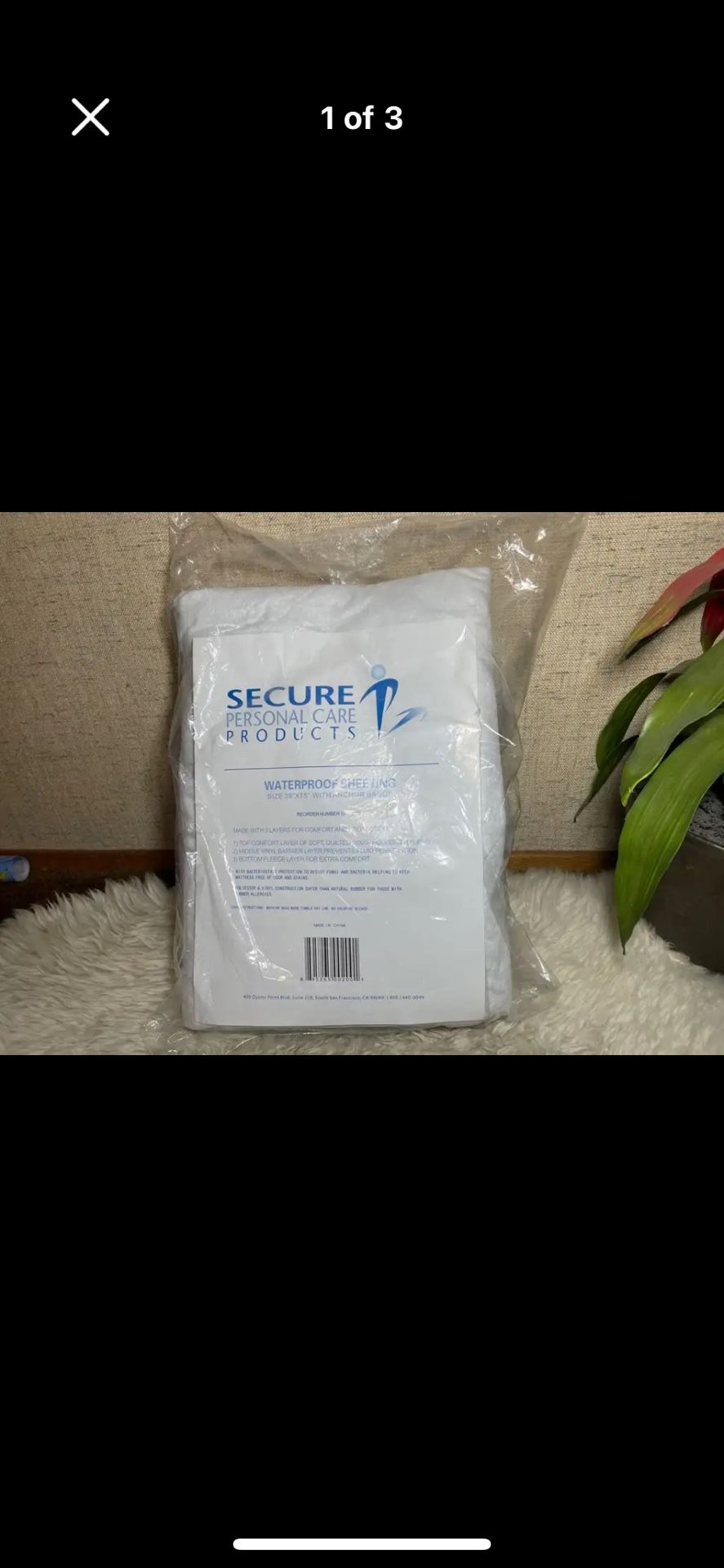 Sheeting Brand New Off Secure Personal Care Products Waterproof, Quilted Cover Pad
