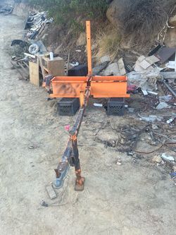 Orange Steel Trailer Frame with Hitch