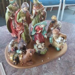 9 PC.  Nativity Set