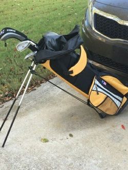 Junior Golf clubs with bag.