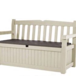 Storage Bench Deck Box for Patio Decor and Comfortable Outdoor Seating