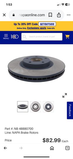 Nissan Murano Or Maxima Set Of 2 Brake Rotors  