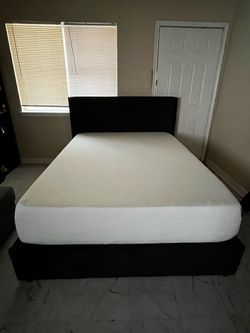 Queen bed with frame