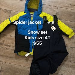 Spider jacket Snow set Kids size 4T $55