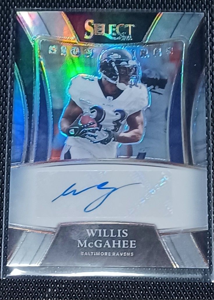 Willis MCGHEE Autographed Signed 2021 Select Blue Baltimore Ravens