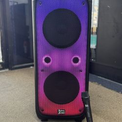 Bluetooth 2x10” Party Speaker With Free Microphones